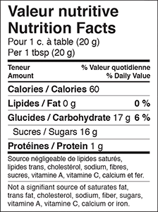Nutrition-Fact-miel-liquide